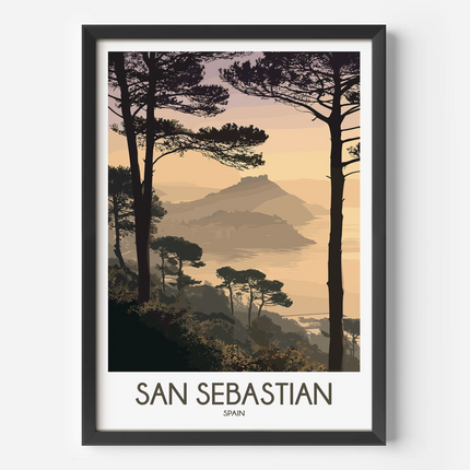 San Sebastian Modern Travel Poster