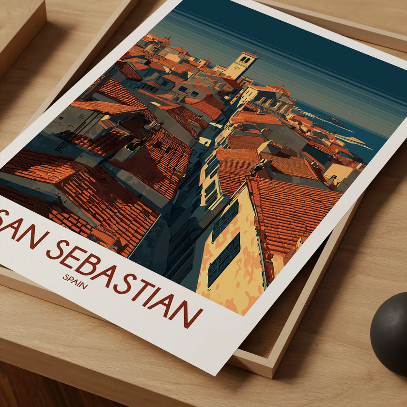 San Sebastian Vintage Style Print