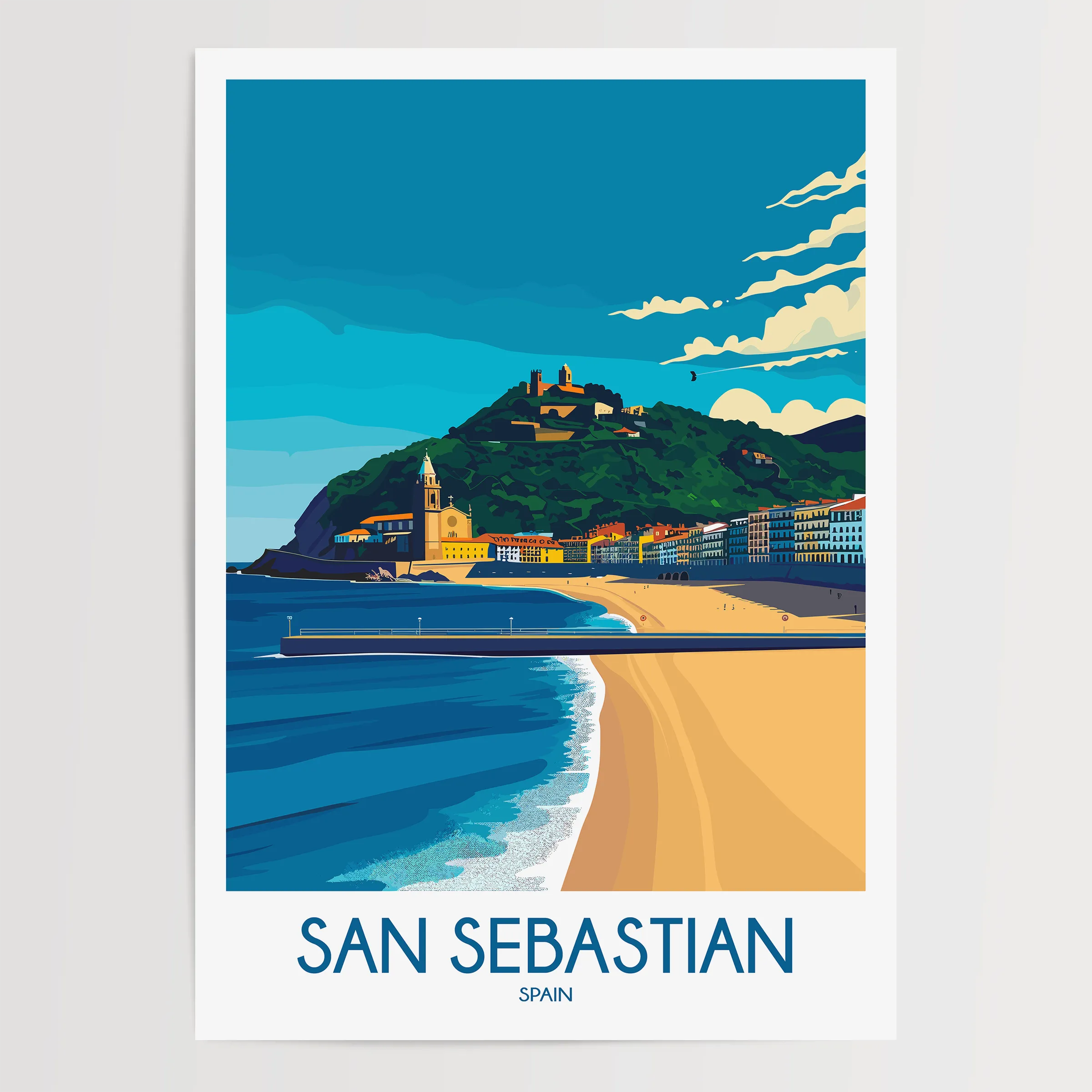 San Sebastian Vintage Style Print