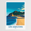 San Sebastian Vintage Style Print