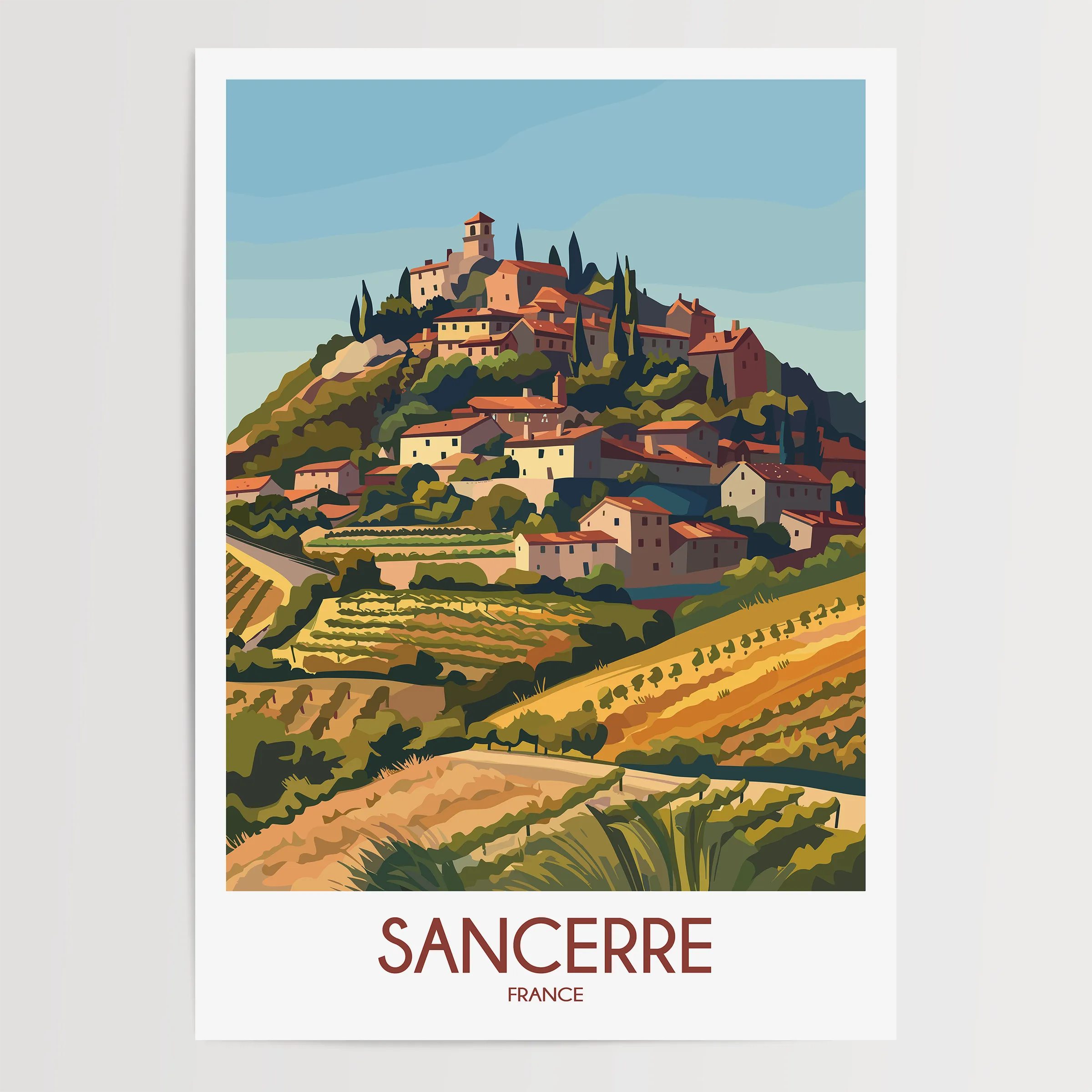 Sancerre Modern Travel Poster