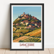 Sancerre Retro Travel Illustration