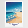 Sandbanks Modern Travel Poster