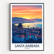 Santa Barbara Vintage Style Print