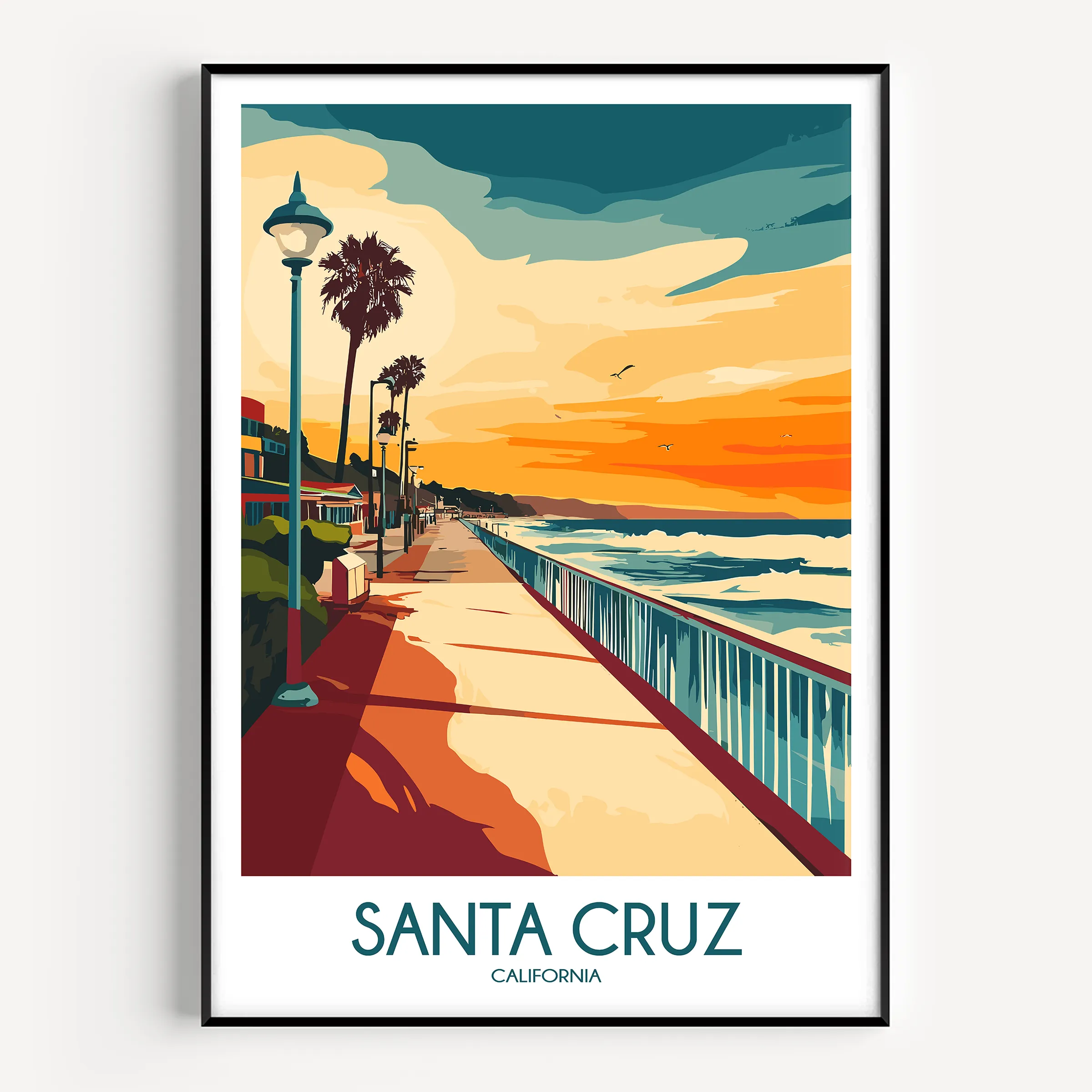 Santa Cruz Minimalist Wall Art