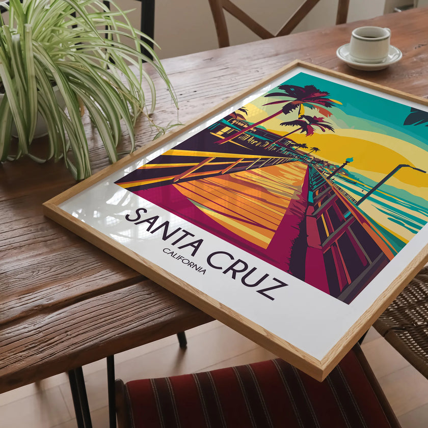 Santa Cruz Modern Travel Poster