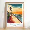 Santa Cruz Vintage Style Print
