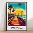 Santa Cruz Vintage Style Print