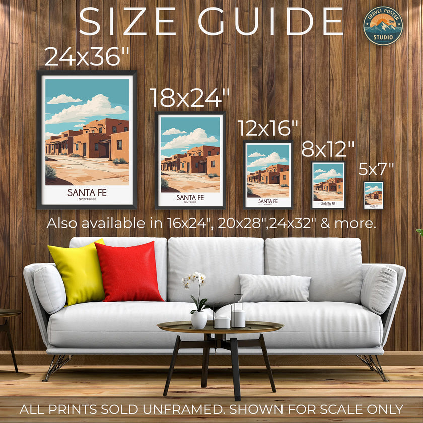 Santa Fe Modern Travel Poster