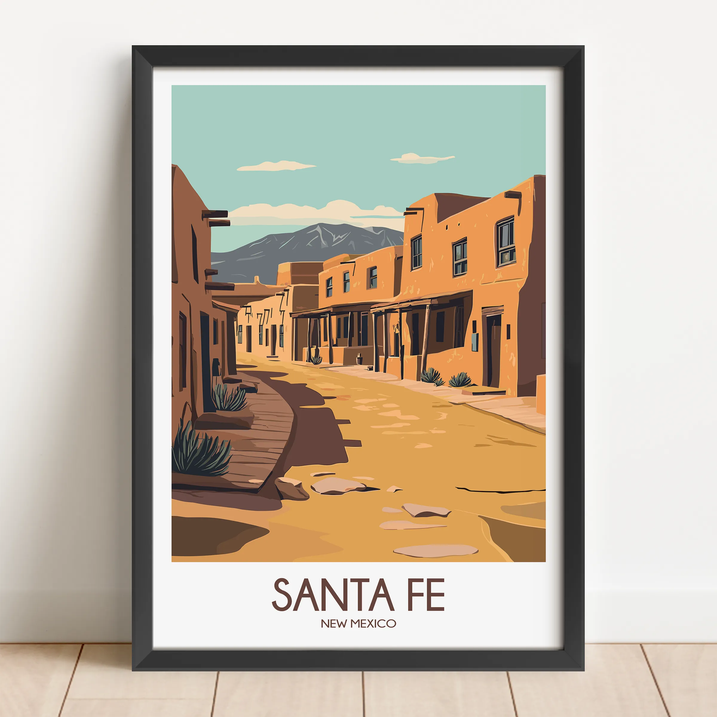 Santa Fe Modern Travel Poster