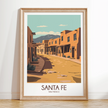Santa Fe Retro Travel Illustration