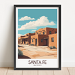 Santa Fe Retro Travel Illustration