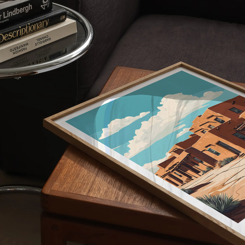 Santa Fe Vintage Style Print