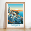 Santorini Destination Art Gift
