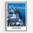 Santorini Destination Art Gift