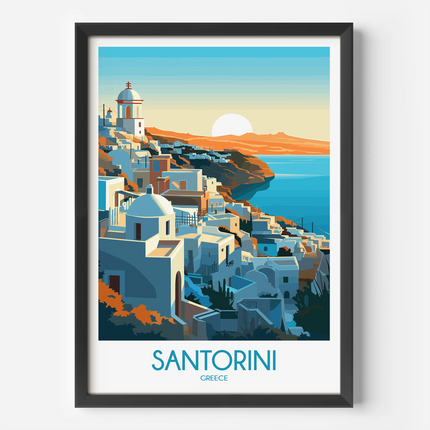 Santorini Minimalist Wall Art