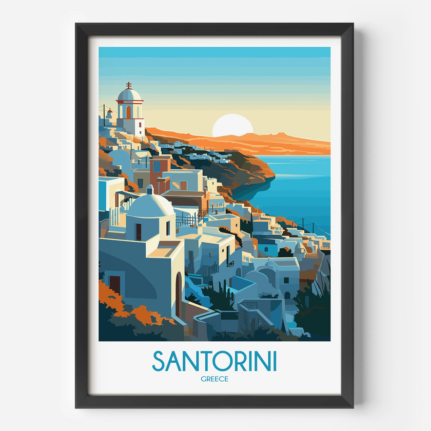 Santorini Minimalist Wall Art