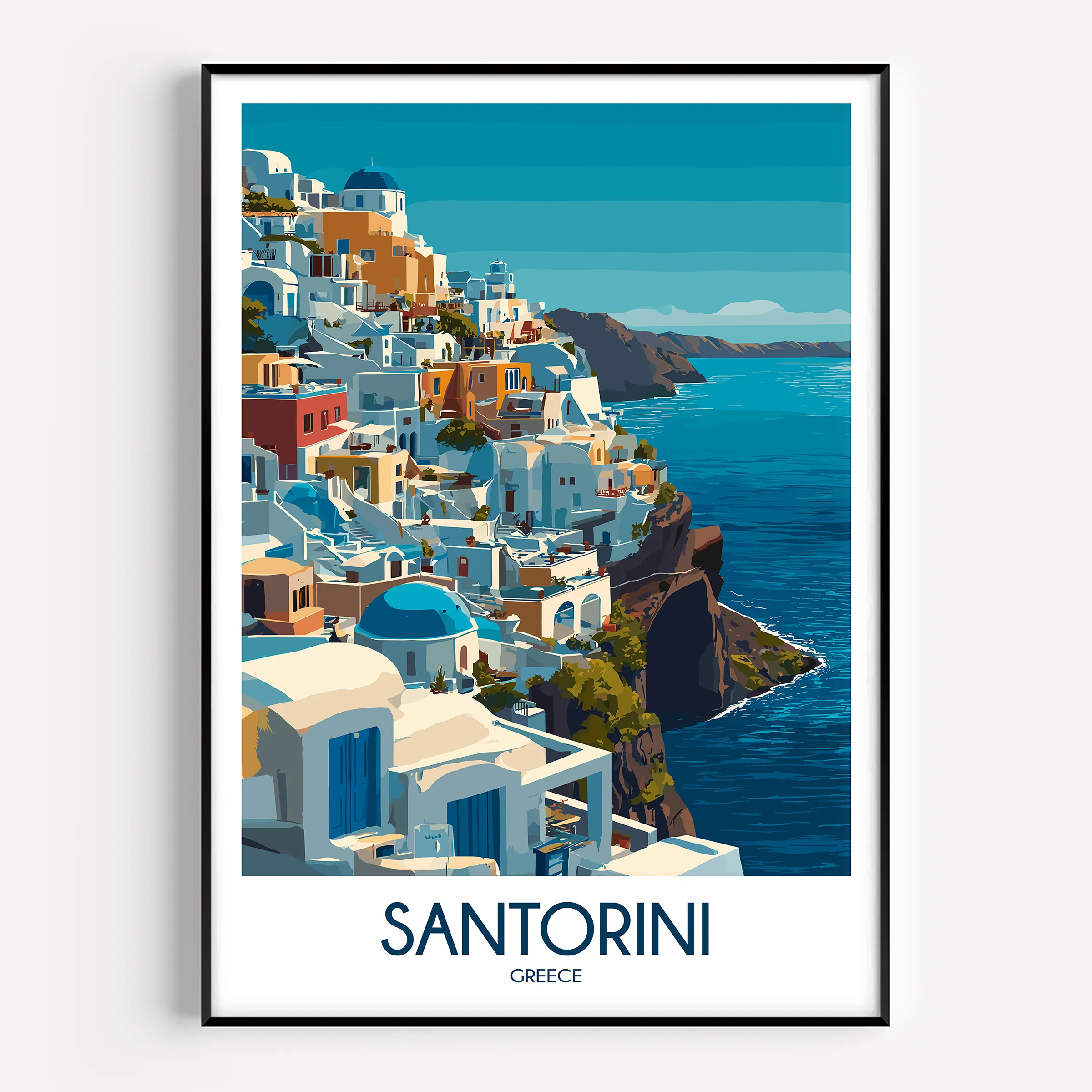Santorini Minimalist Wall Art