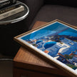 Santorini Retro Travel Illustration