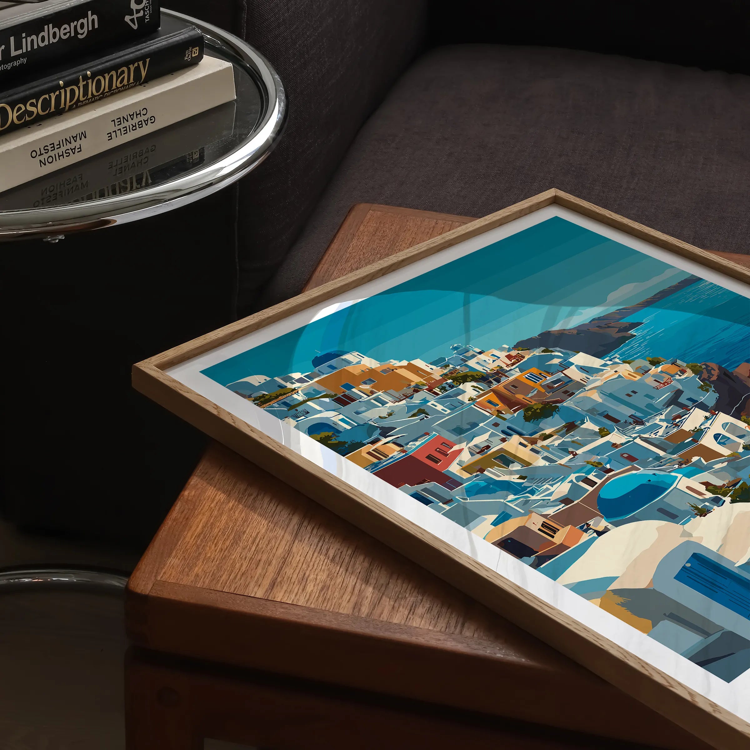 Santorini Scenic Landscape Art