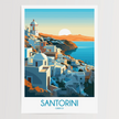 Santorini Scenic Landscape Art