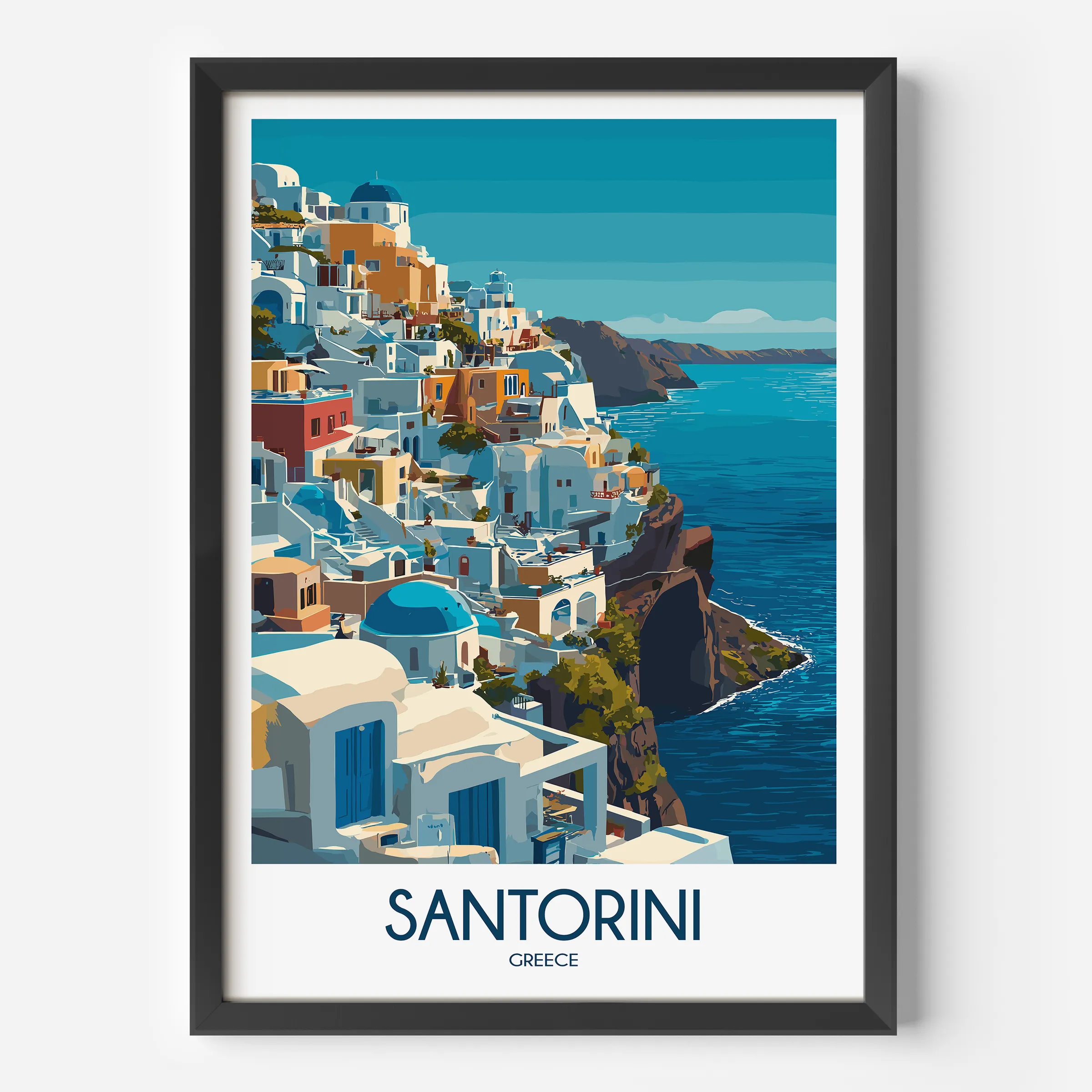 Santorini Scenic Landscape Art
