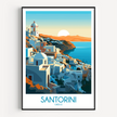 Santorini Souvenir Poster Print