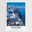 Santorini Vintage Style Print