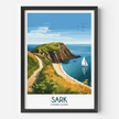Sark Retro Travel Illustration