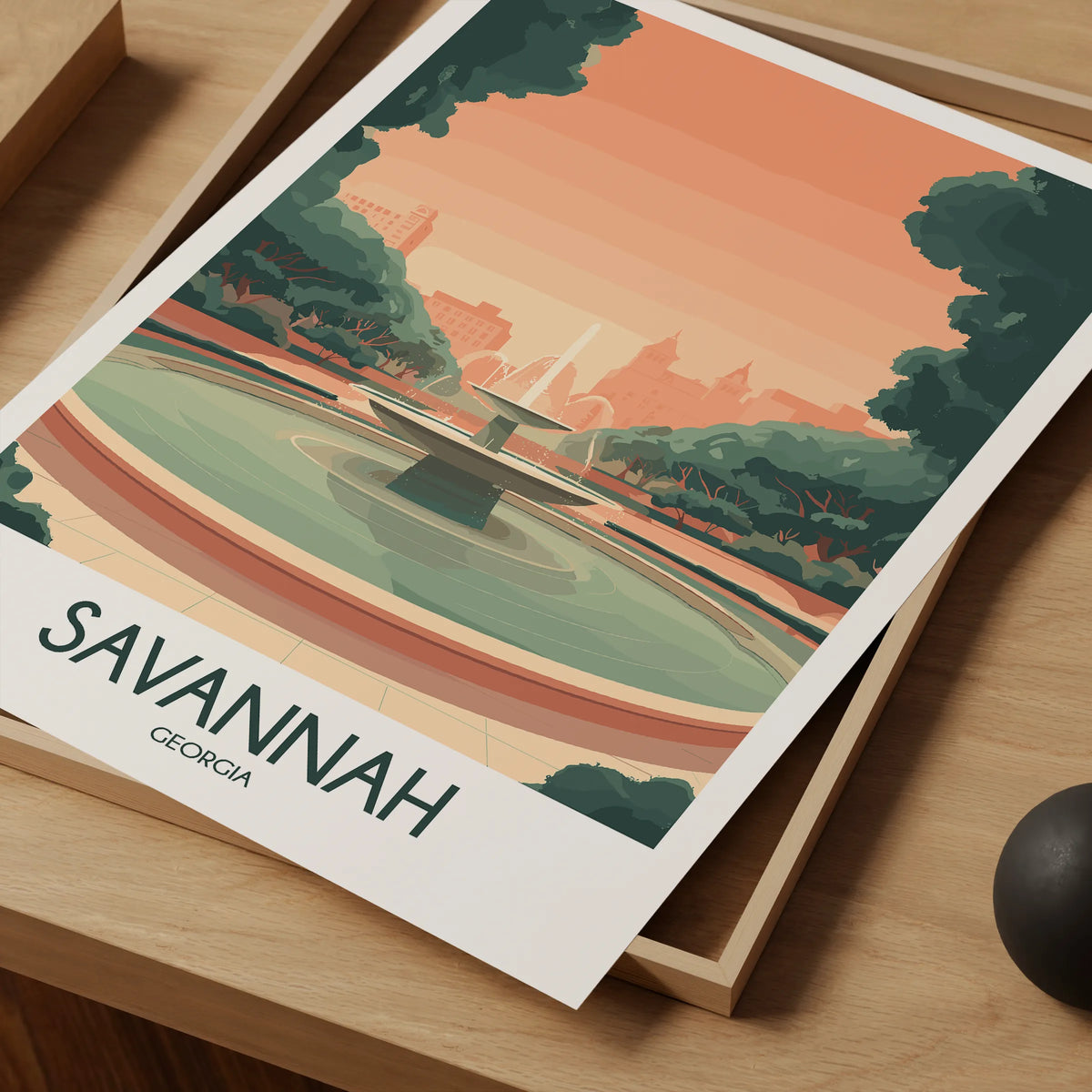 Savannah Modern Travel Poster