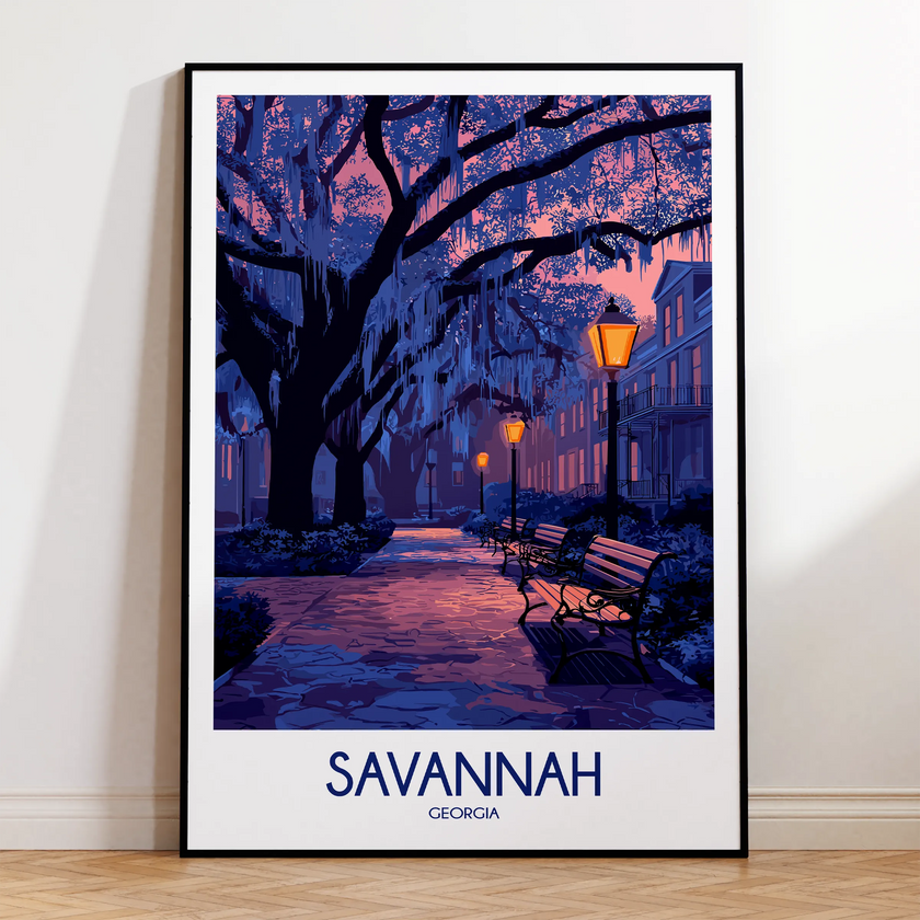 Savannah Modern Travel Poster
