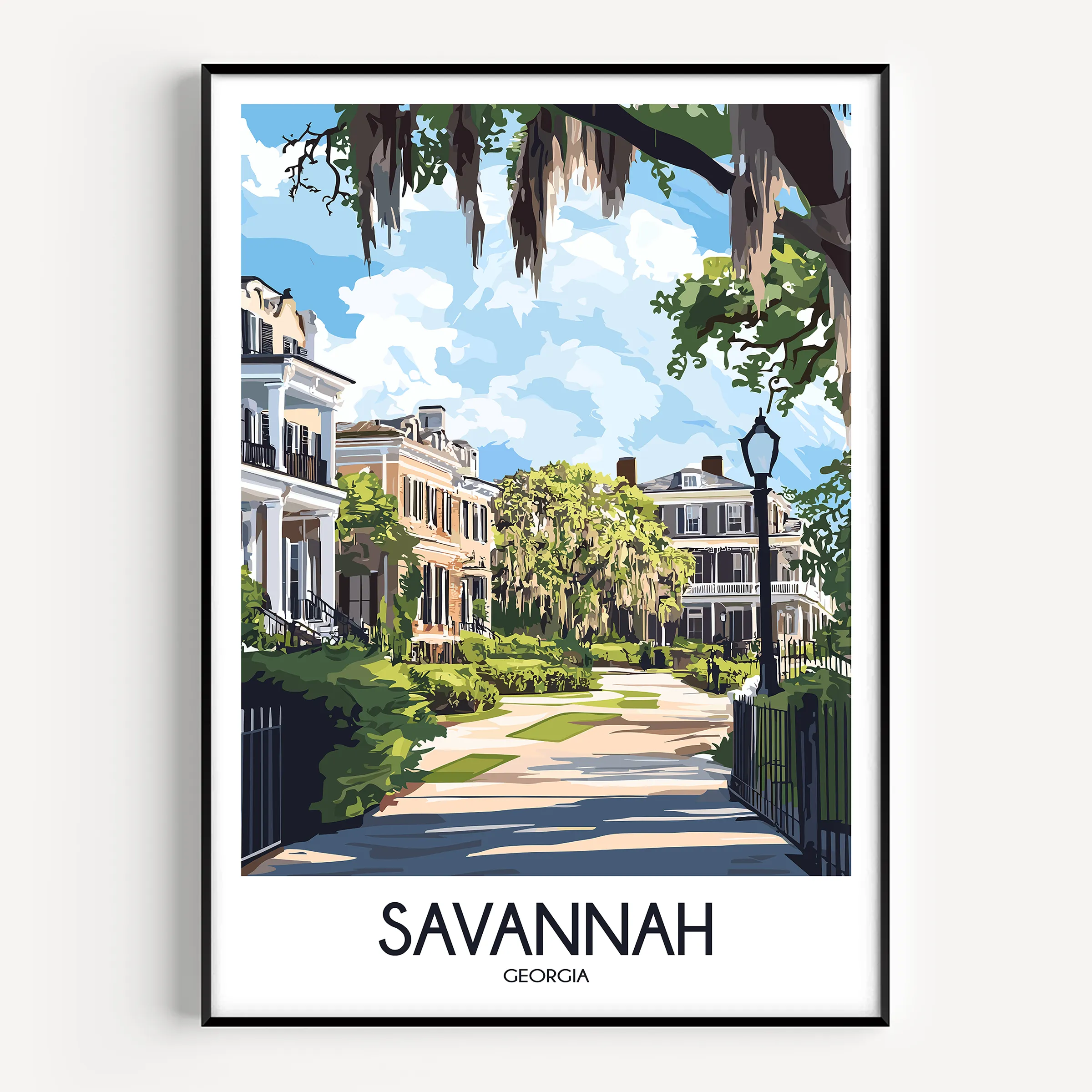 Savannah Modern Travel Poster