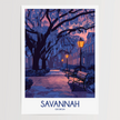 Savannah Retro Travel Illustration