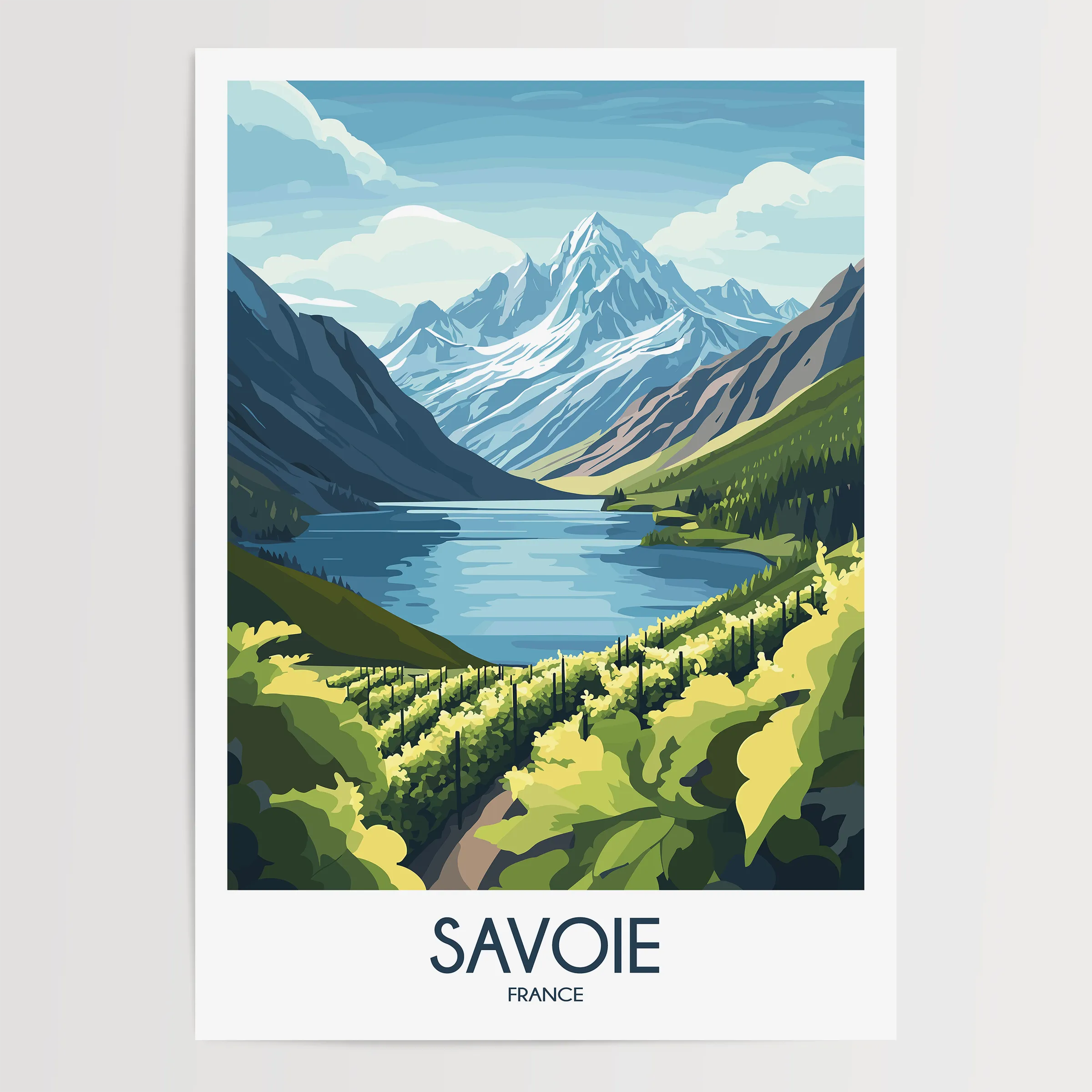 Savoie Modern Travel Poster