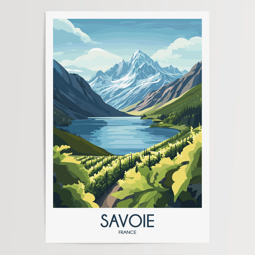 Savoie Modern Travel Poster