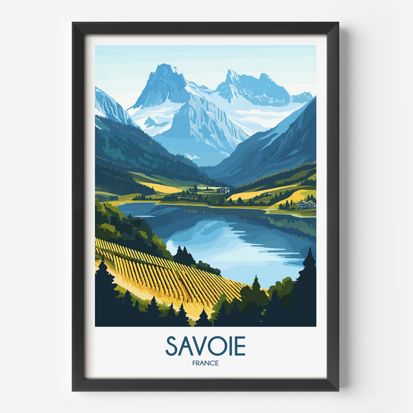 Savoie Modern Travel Poster