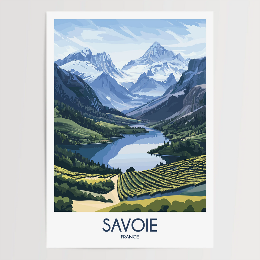 Savoie Retro Travel Illustration