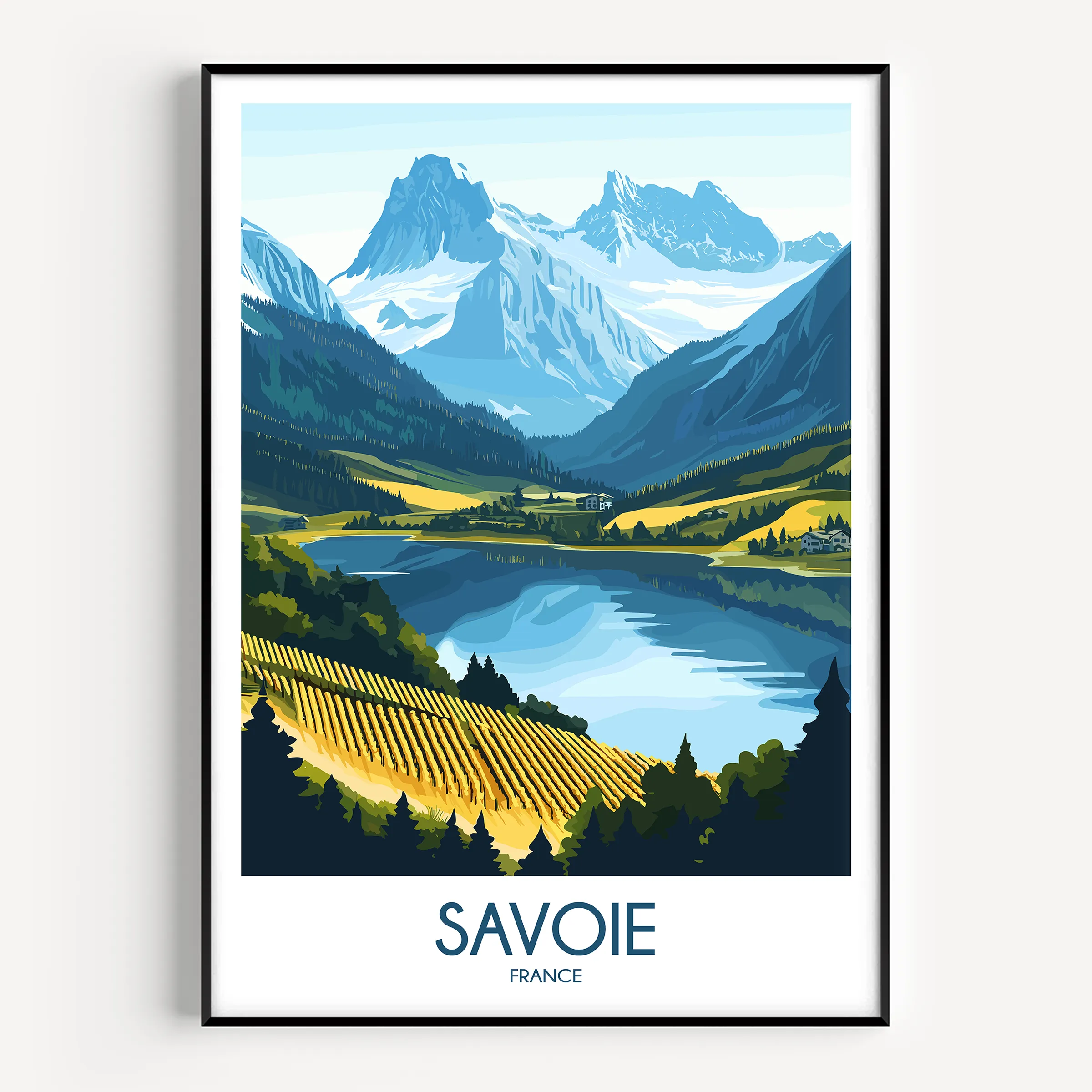 Savoie Retro Travel Illustration
