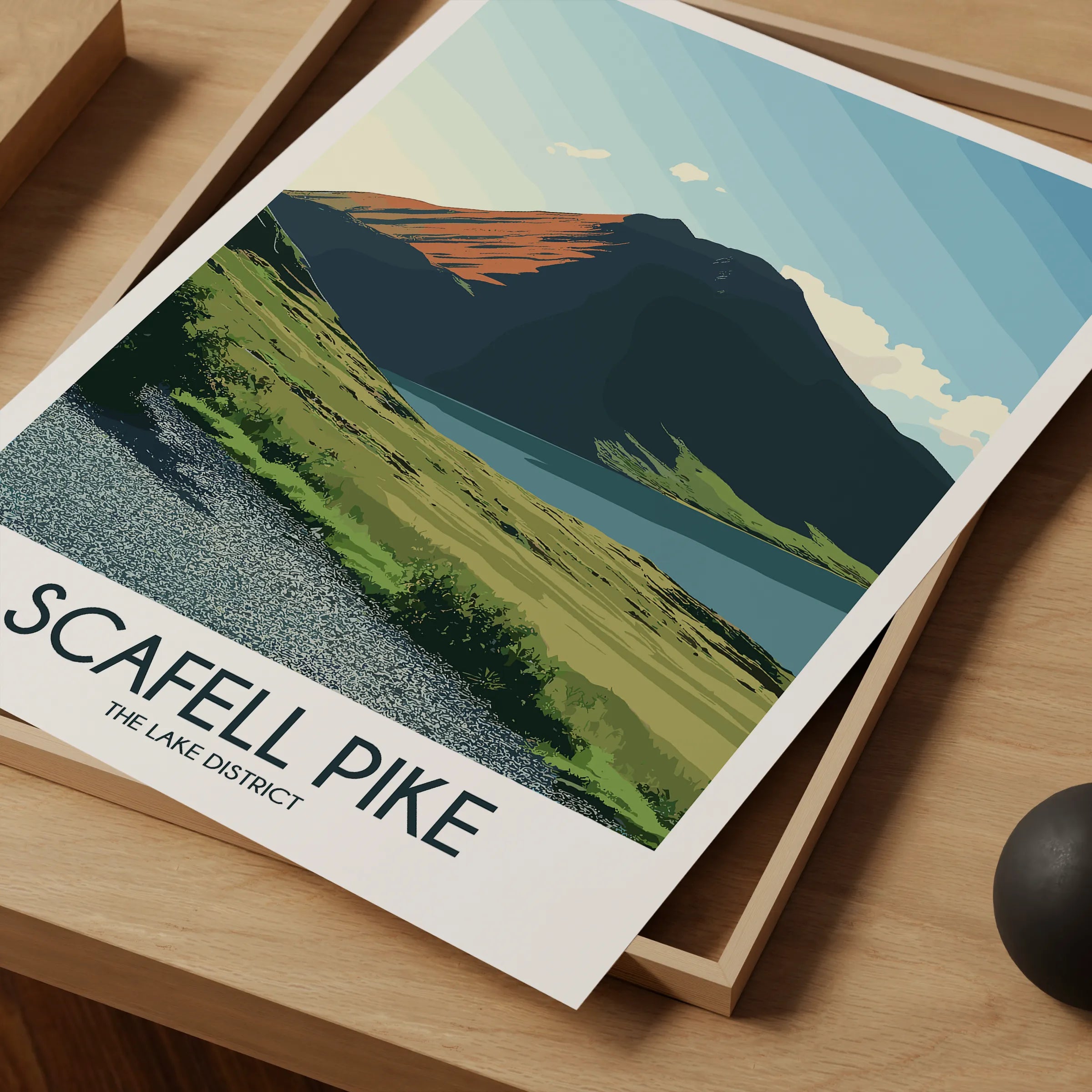 Scafell Pike Modern Travel Poster