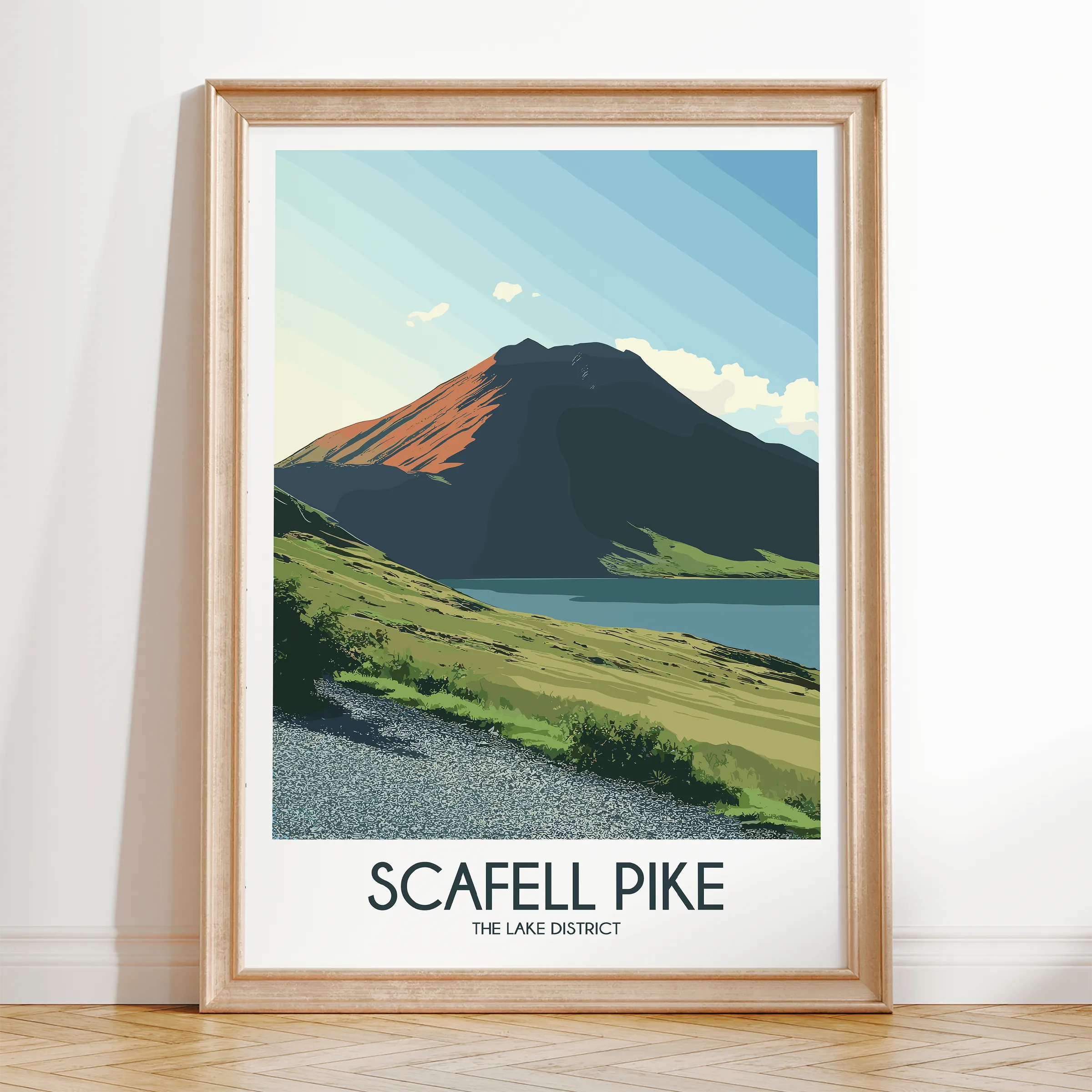 Scafell Pike Vintage Style Print