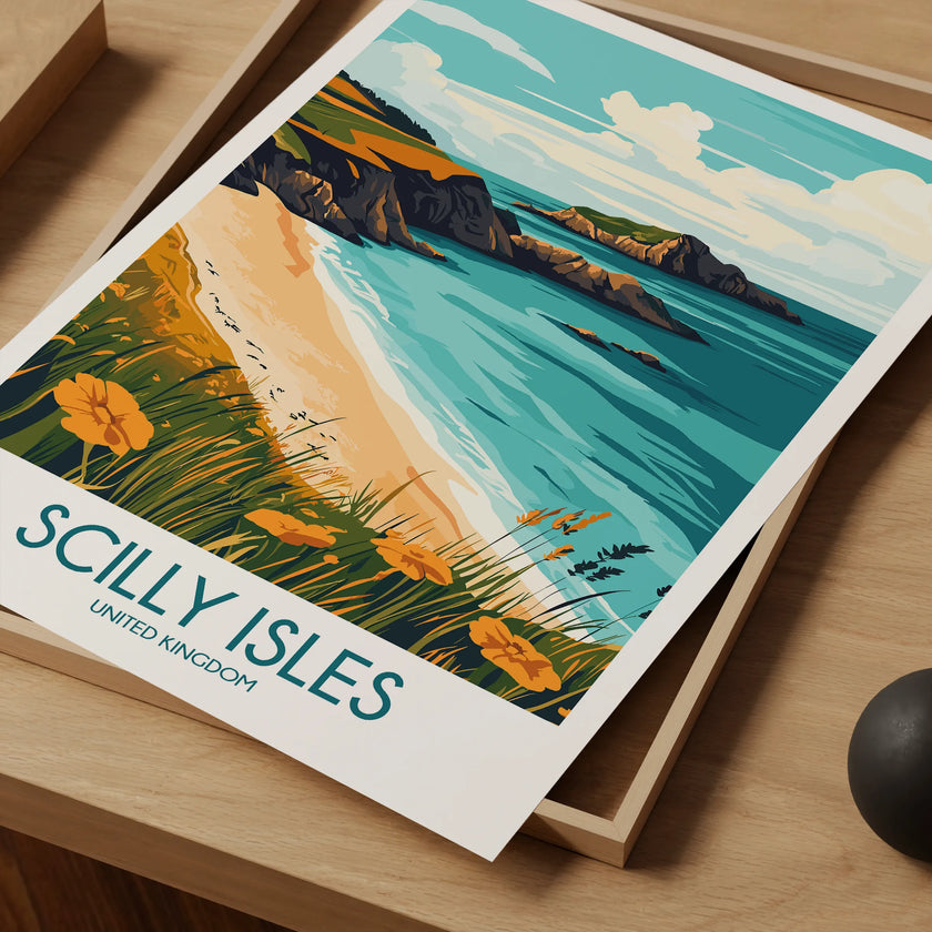 Scilly Isles Souvenir Poster Print