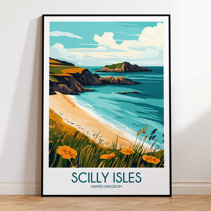 Scilly Isles Vintage Style Print
