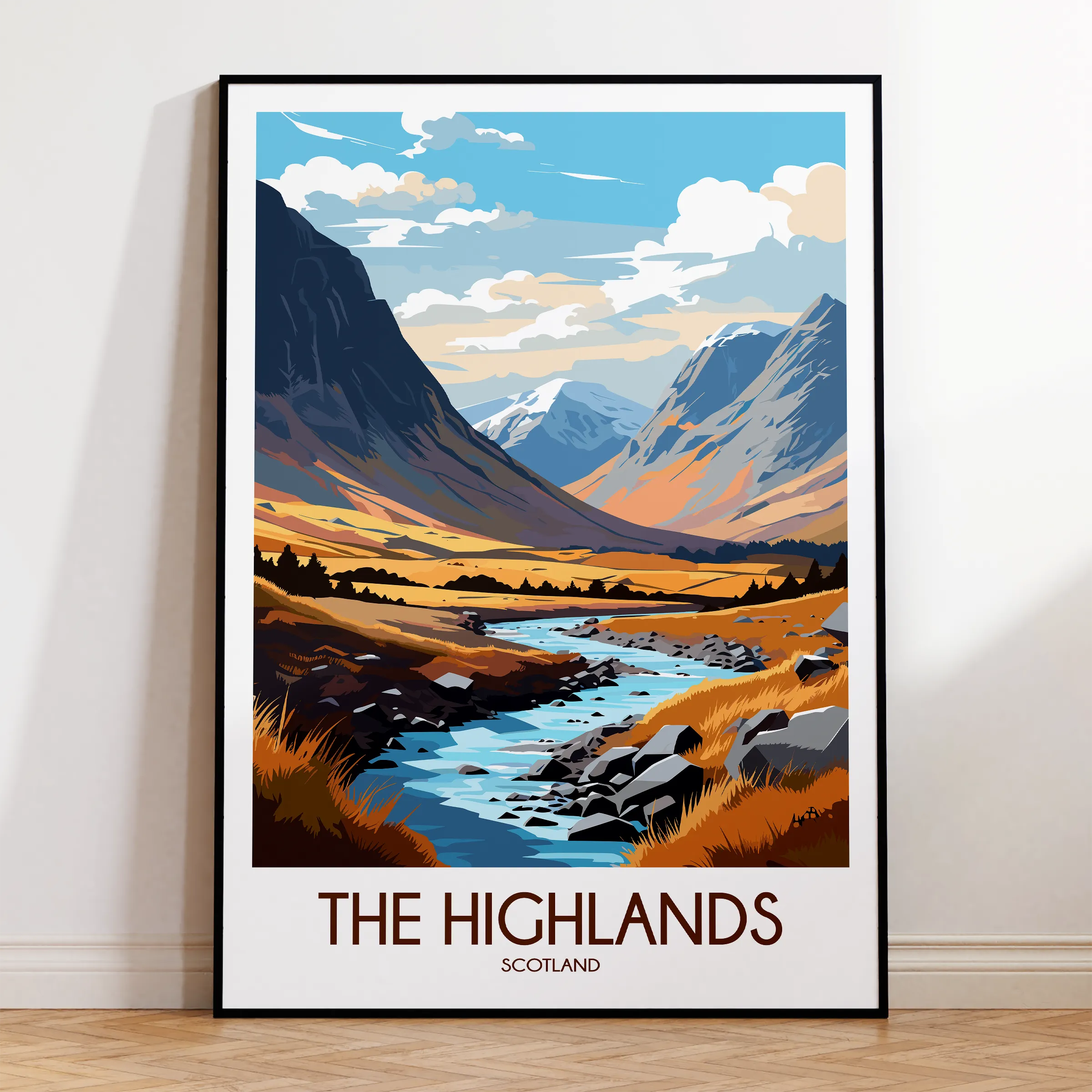 Scotland Highlands Minimalist Wall Art