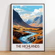 Scotland Highlands Minimalist Wall Art