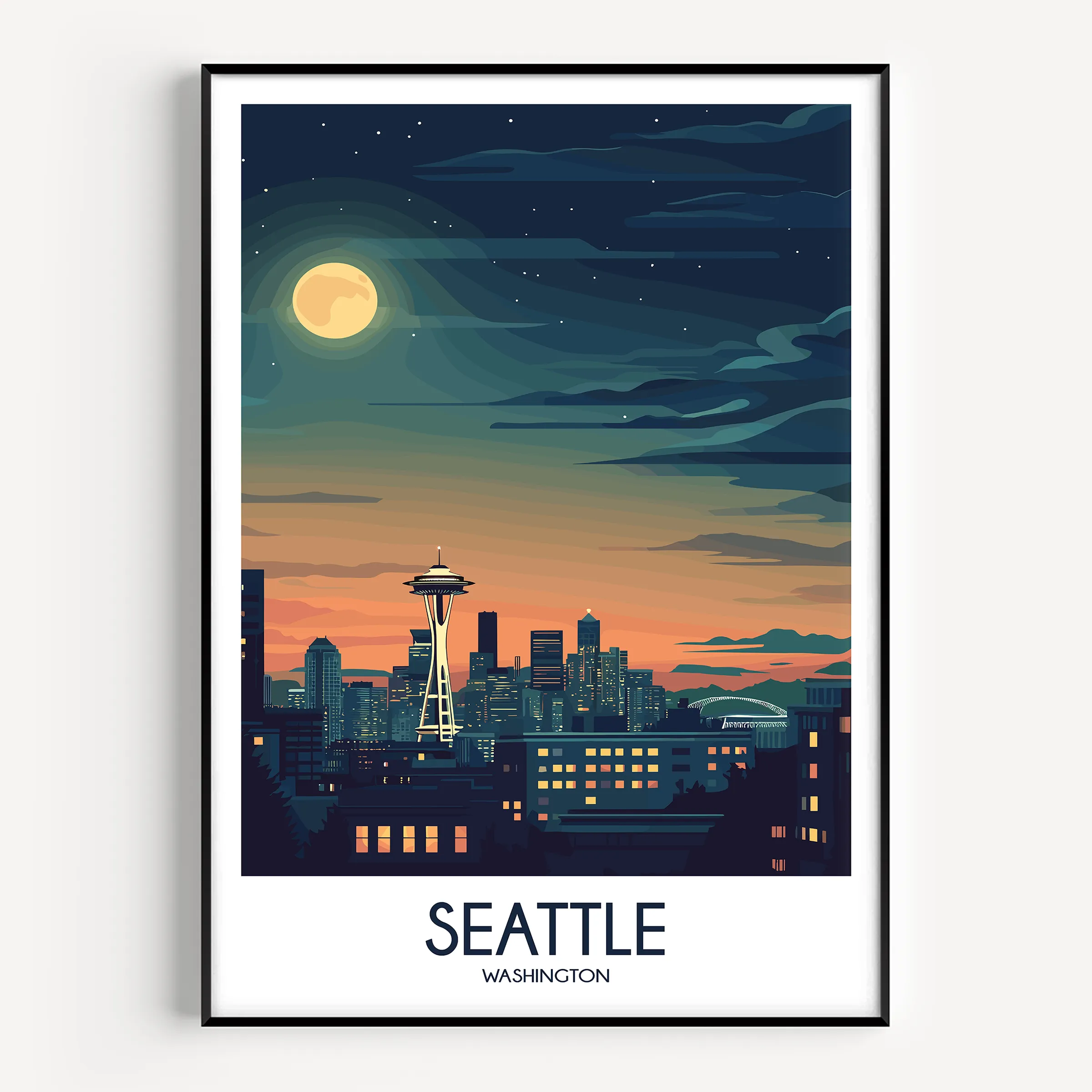 Seattle Minimalist Wall Art