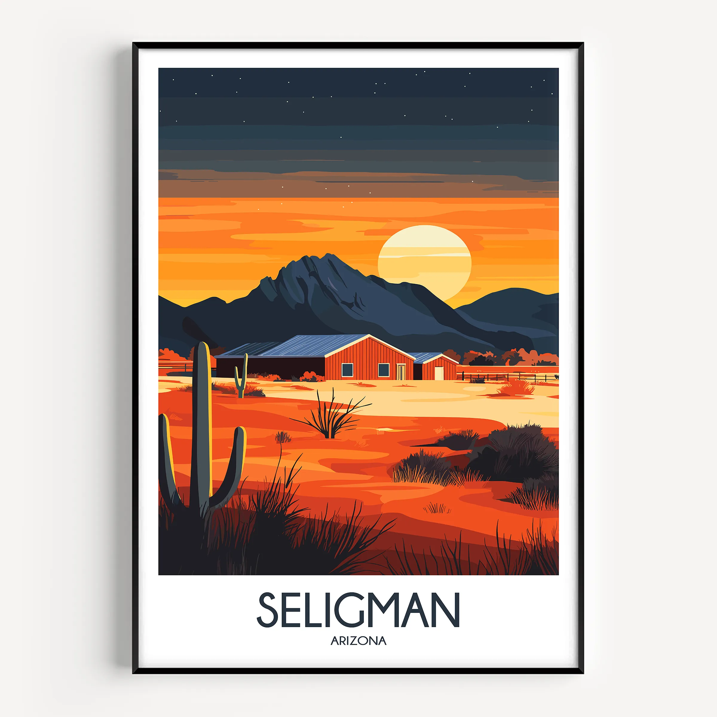 Seligman Retro Travel Illustration