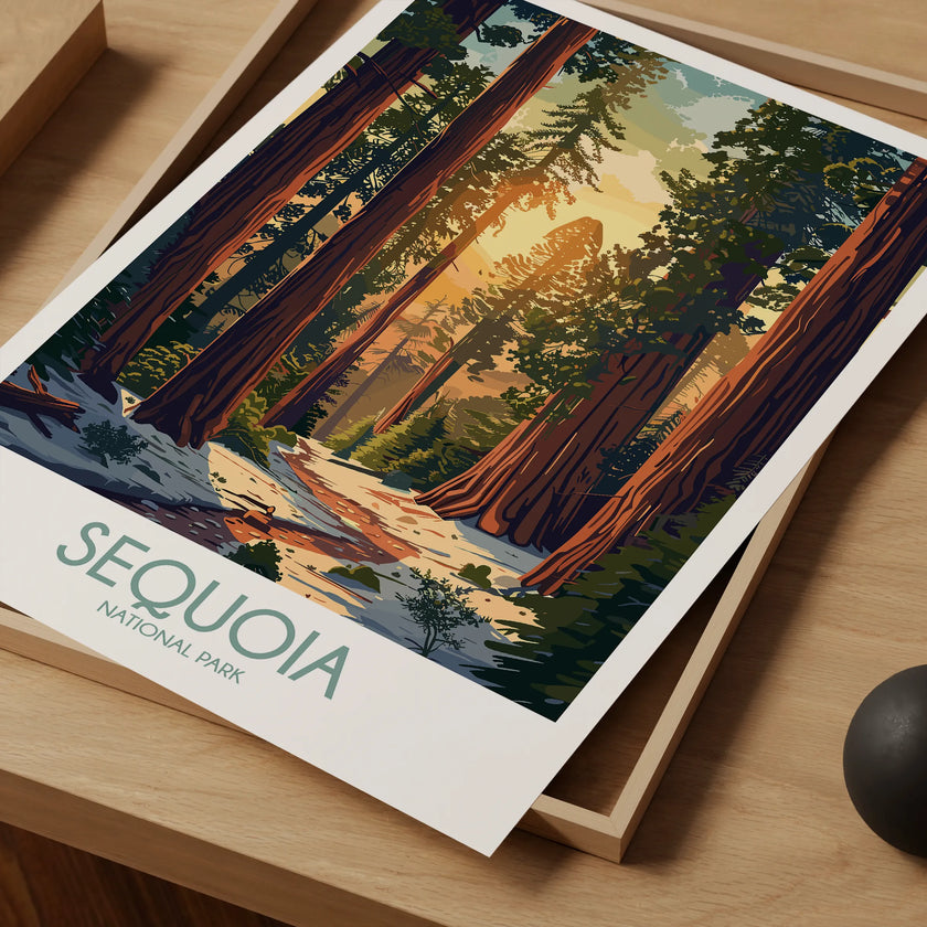 Sequoia Modern Travel Poster