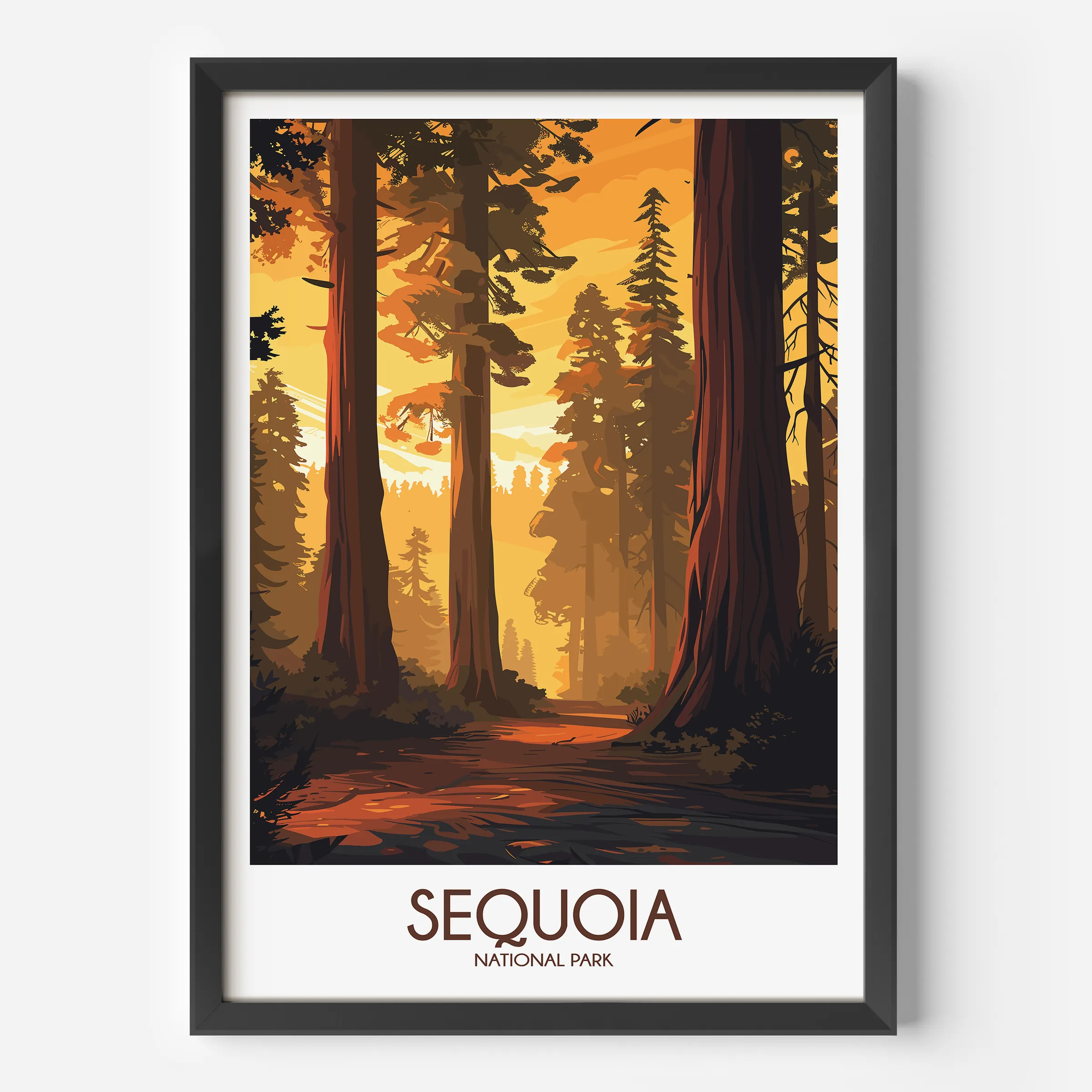 Sequoia Modern Travel Poster