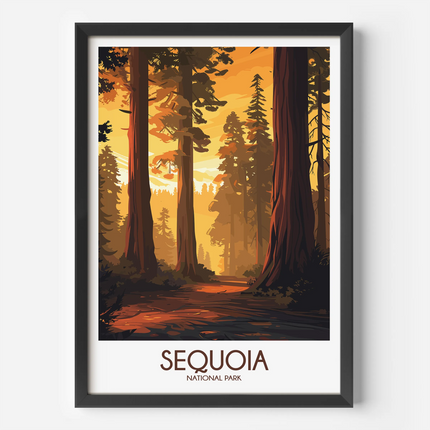 Sequoia Modern Travel Poster