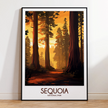 Sequoia Retro Travel Illustration